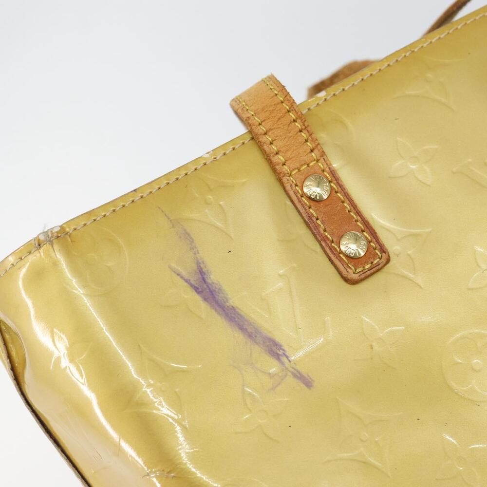 LOUIS VUITTON Monogram Vernis Reade MM Hand Bag Beige M91141 LV Auth ti3516 - Picture 9 of 16